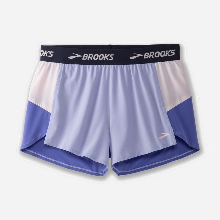 Brooks Chaser 3 NZ - Women's Running Shorts - Lavender Purple/Baja Blue/Rose (86945-XEDS)